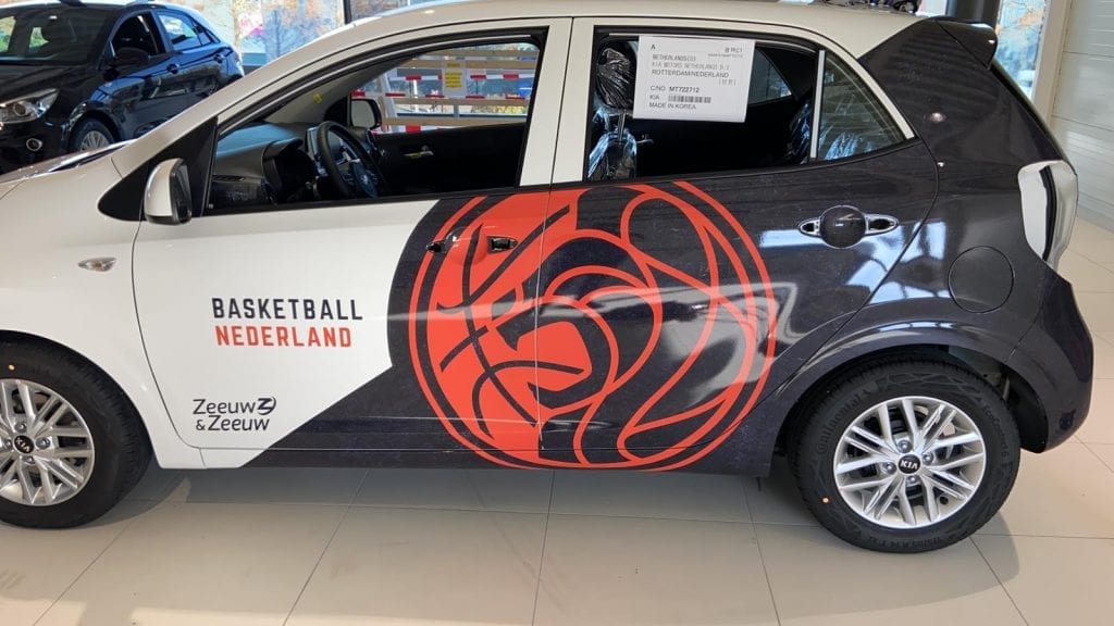 Basketball Nederland - Car Wrapping - Bestuurderskant | Trim-Line Zevenbergen