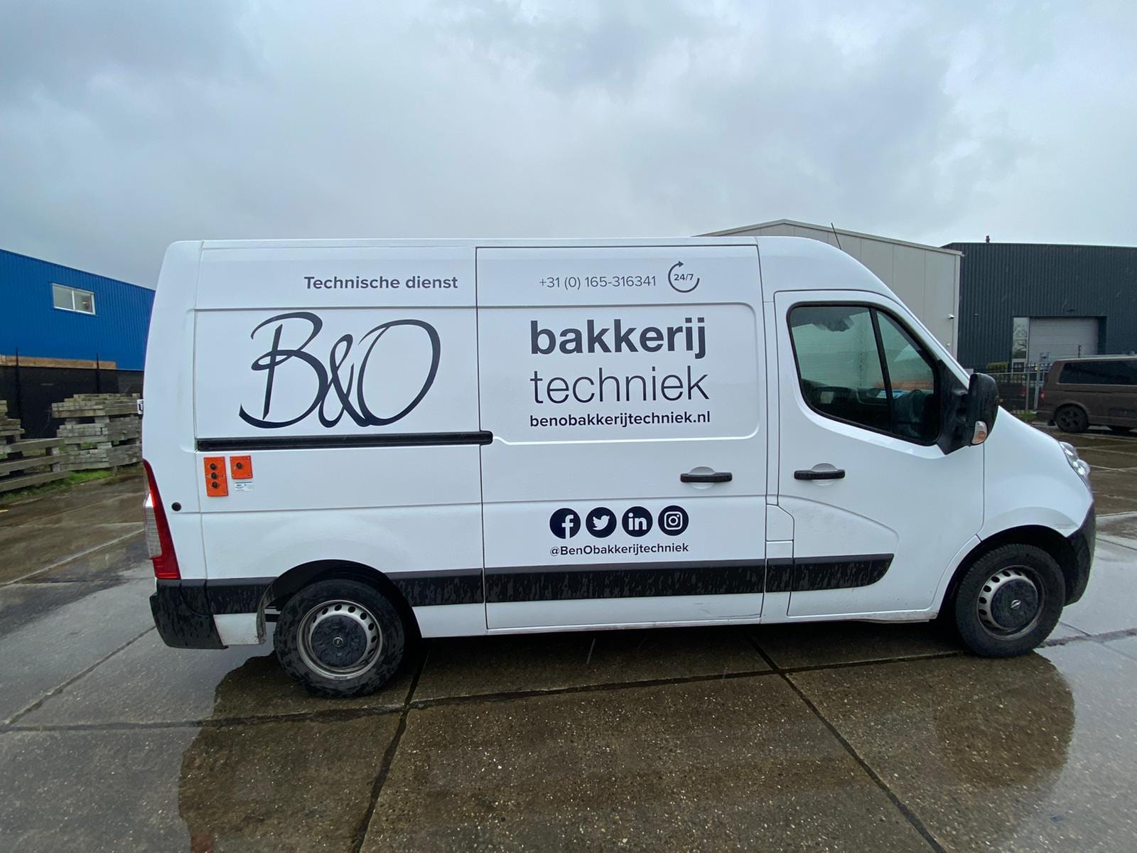 B&O Bakkerij Techniek - Bedrijfswagen Belettering - Bijrijderskant | Trim-Line Zevenbergen