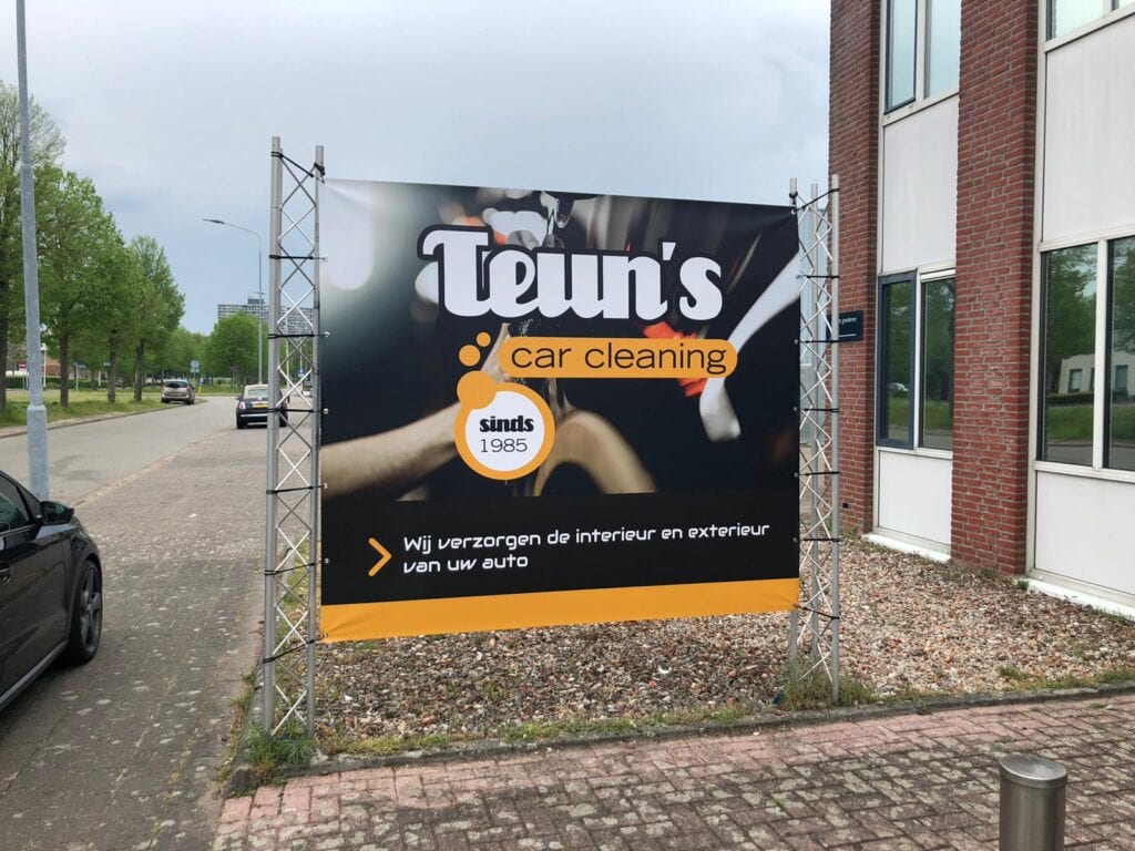 Teuns Car Cleaning - Banner Reclame | Trim-Line Zevenbergen