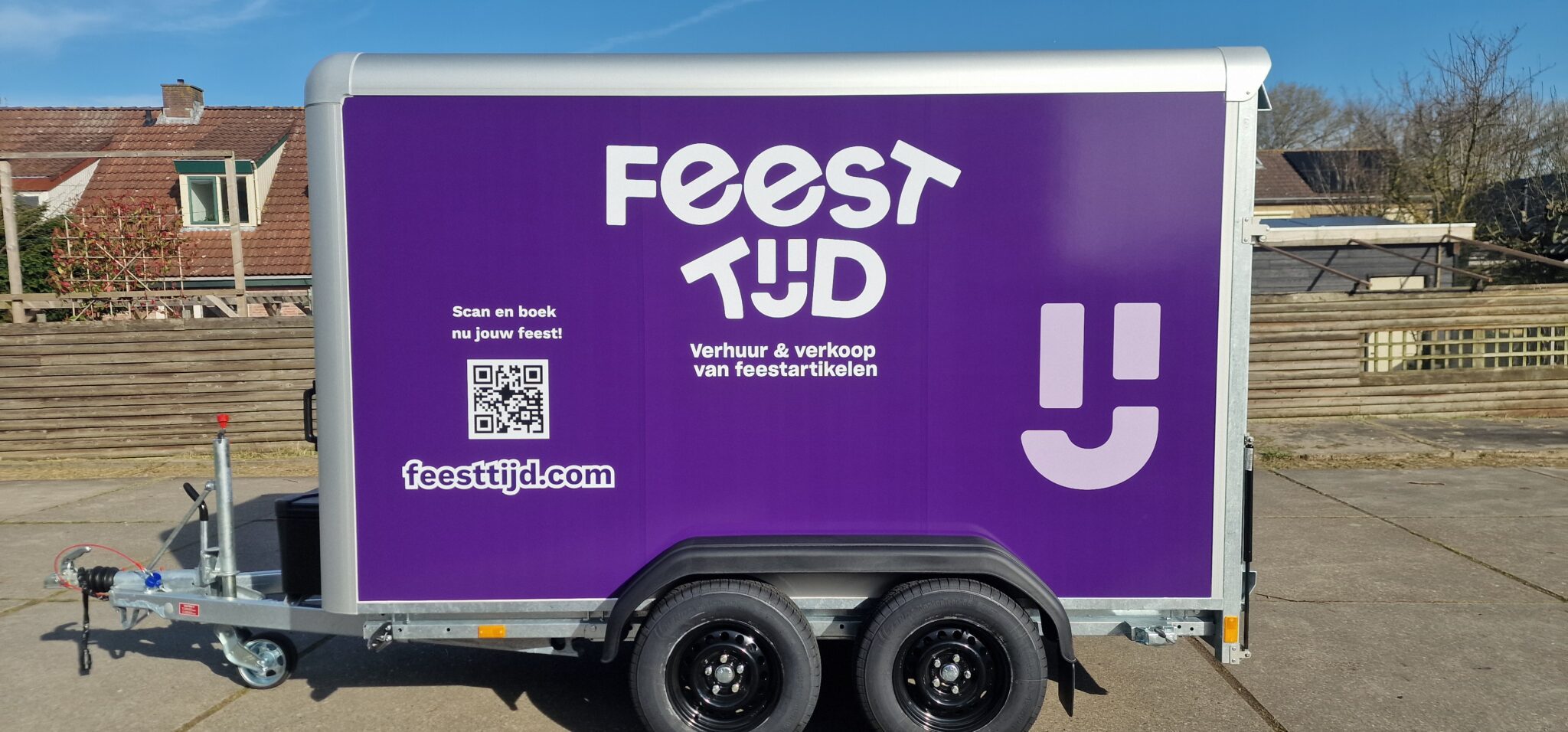 Aanhanger Feesttijd - Huisstijlbelettering | Trim-Line Zevenbergen